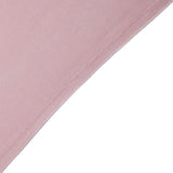 Dusty Rose Stretch Spandex Rectangle Tablecloth 8ft Wrinkle Free Fitted Table Cover