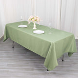 60"x102" Dusty Sage Green Premium Polyester Rectangular Tablecloth - 220GSM