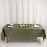 60"x102" Dusty Sage Green Premium Scuba Wrinkle Free Rectangular Tablecloth, Scuba Polyester