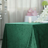 60"x102" Hunter Emerald Green Premium Velvet Rectangle Tablecloth, Reusable Linen