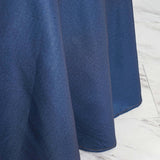 120" Premium Dark Blue Faux Denim Polyester Round Tablecloth