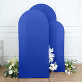 Set of 3 | Matte Royal Blue Spandex Fitted Chiara Backdrop Stand Cover For Round Top