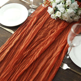 10ft Terracotta (Rust) Gauze Cheesecloth Boho Table Runner