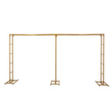 6ftx12ft Gold Rectangular Arbor - Freestanding 6' High Over the Table Stand, Backdrop Stand