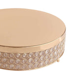 16inch Gold Crystal Beaded Metal Cake Stand Pedestal, Cupcake Display, Dessert Riser