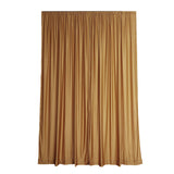 2 Pack Gold Durable Flame Resistant Scuba Polyester Curtain Panel Backdrops