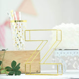 8" Tall | Gold Wedding Centerpiece | Freestanding 3D Decorative Wire Letter | Z