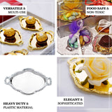 12 Pack | Gold Oval Baroque Mini Party Favor Candy Tray Treat Gift Display Serving Plate - 4.5Inch