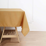 70"x70" Gold Square Polyester Table Overlay