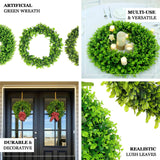 2 Pack | 21inch Green Artificial Lifelike Jasmine Leaf Spring Wreaths