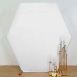 8ftx7ft White 2-Sided Spandex Fit Hexagon Wedding Arch Backdrop Cover