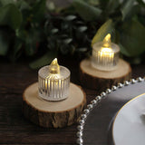 12 Pack | 2inch Warm White Column Design Flameless LED Tealight Candles