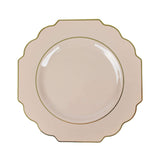 10 Pack | 8inch Taupe Hard Plastic Dessert Appetizer Plates, Disposable Tableware#whtbkgd