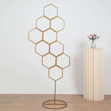 6ft Gold Metal Honeycomb Wedding Flower Frame Backdrop Stand