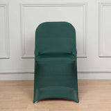 Hunter Emerald Green Spandex Stretch Fitted Folding Slip On Chair Cover 160 GSM