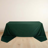 90x156inch Hunter Emerald Green Premium Scuba Wrinkle Free Rectangular Tablecloth Seamless Scuba