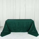 90x156Inch Hunter Emerald Green Accordion Crinkle Taffeta Rectangular Tablecloth