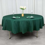 90" Hunter Emerald Green Premium Polyester Round Tablecloth - 220GSM