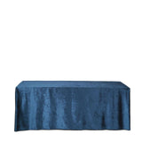 90inch x 156inch Navy Blue Seamless Premium Velvet Rectangle Tablecloth, Reusable Linen