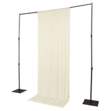 Ivory 4-Way Stretch Spandex Photography Backdrop Curtain with Rod Pockets, Drapery Panel