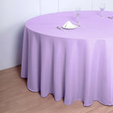 120inch Lavender Lilac Polyester Round Tablecloth