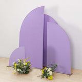 Set of 4 Matte Lavender Lilac Spandex Half Moon Chiara Backdrop Stand Covers