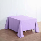 Lavender Lilac Polyester Square Tablecloth 90Inch