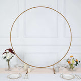 4ft Gold Metal Round Wedding Arch Table Centerpiece, Balloon Circle, Flower Frame Backdrop Stand