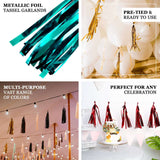 Pre-Tied Metallic Foil Fringe Tassel Garland, Tinsel Curtain for Photo Backdrop Party Decoration