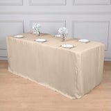 8ft Nude Fitted Polyester Rectangular Table Cover