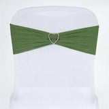 5 pack | 5"x12" Olive Green Spandex Stretch Chair Sash