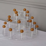 12inch Clear 3-Tier Round Reusable Plastic Cupcake Stand Cake Pop Holder