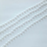 16inch White Faux Pearl Beaded Chiavari Chair Back Garland Sash#whtbkgd