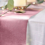 9Ft Rose Gold Glamorous Diamond Print Table Runner, Disposable Paper Table Runner - Blush