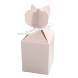 25 Pack | Blush Floral Top Satin Ribbon Party Favor Candy Gift Boxes#whtbkgd