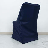 Navy Blue Lifetime Polyester Reusable Folding Chair Cover, Durable Slip On Chair Cover