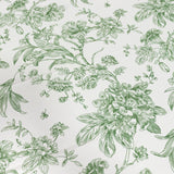 Polyester 90x132inch Rectangle Tablecloth White - Seamless Dusty Sage Green French Toile#whtbkgd