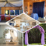 Purple Fire Retardant Sheer Organza Premium Curtain Panel Backdrops With Rod Pockets - 10ftx10ft