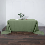 90"x156"  Olive Green Polyester Rectangular Tablecloth