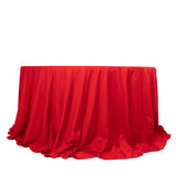 Red Premium Scuba Wrinkle Free Round Tablecloth, Seamless Scuba Polyester Tablecloth