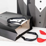 12 Pack White Black Tuxedo Premium Paper Party Favor Goodie Bags With Satin Handles Reusable Wedding