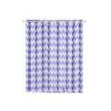 2 Pack | White/Lavender Lilac Chevron Print Thermal Room Darkening Blackout Window Curtain