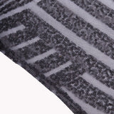 120inch Black Seamless Diamond Glitz Sequin Round Tablecloth