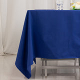 70"x70" Royal Blue Cotton Blend Square Tablecloth