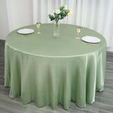 120 inches Sage Green Satin Round Tablecloth