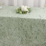 Sage Green Seamless Premium Crushed Velvet Rectangle Tablecloth - 90x156inch