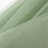 54inch x 10yard | Sage Green Solid Sheer Chiffon Fabric Bolt, DIY Voile Drapery Fabric