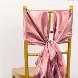 5 Pack Cinnamon Rose Curly Willow Chiffon Satin Chair Sashes