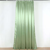 8ftx10ft Sage Green Satin Formal Event Backdrop Drape, Window Curtain Panel