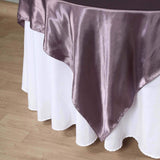 60"x 60" Amethyst Seamless Square Satin Tablecloth Overlay